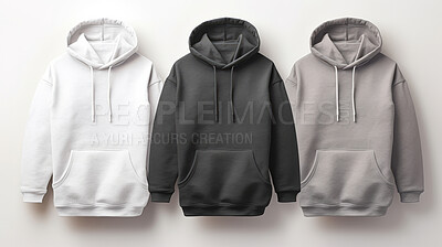 Font view of hoodies. Sweatshirt on background cutout. Mock-up template.