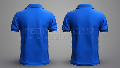 Back view of golfers. T-shirt on background. Mock-up template.