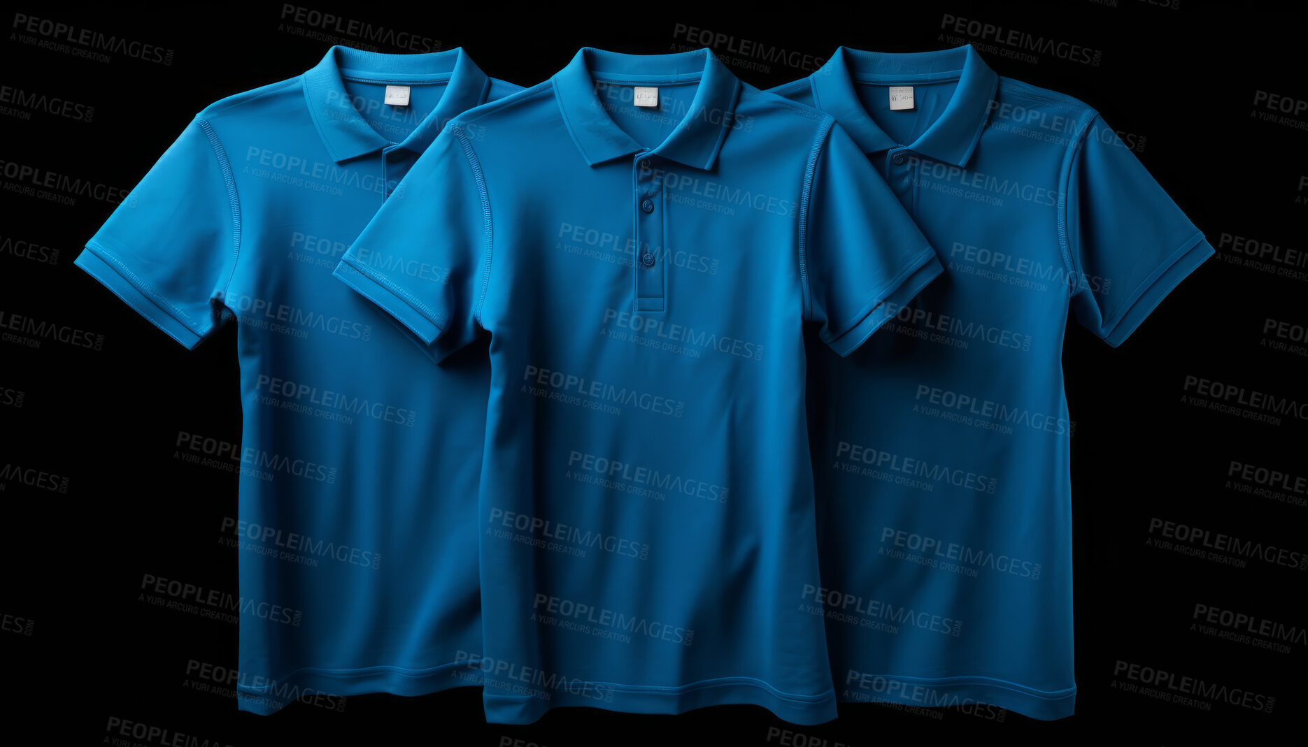 Buy stock photo Front view of golfers. T-shirt on background. Mock-up template.