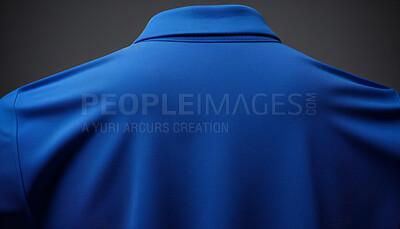 Close-up back view of golfer. T-shirt on background. Mock-up template.