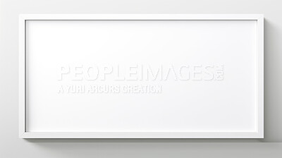 Mock-up of photo rectangular frame on wall. Modern concept. Copy space.