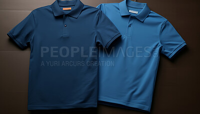 Front views of golfers. T-shirt on background. Mock-up template.