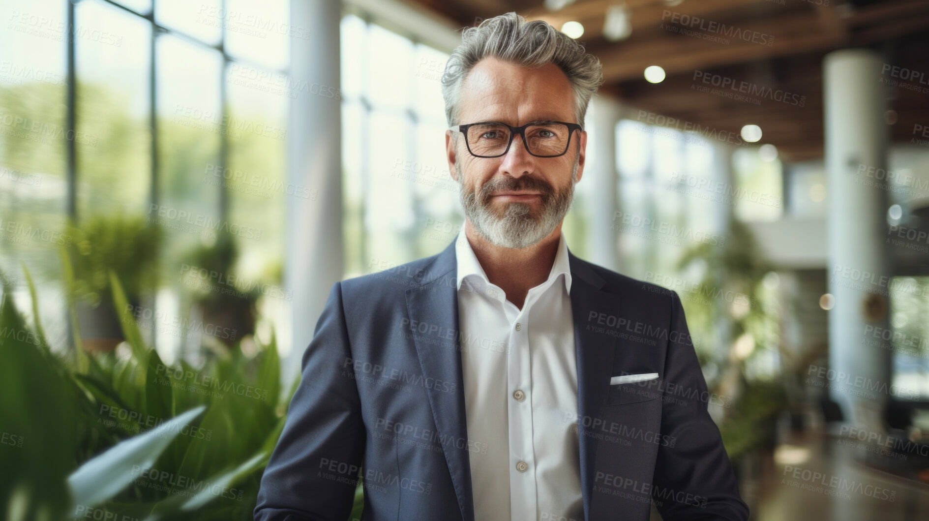 Buy stock photo Mature businessman looking with confidence. Executive or Investor portrait