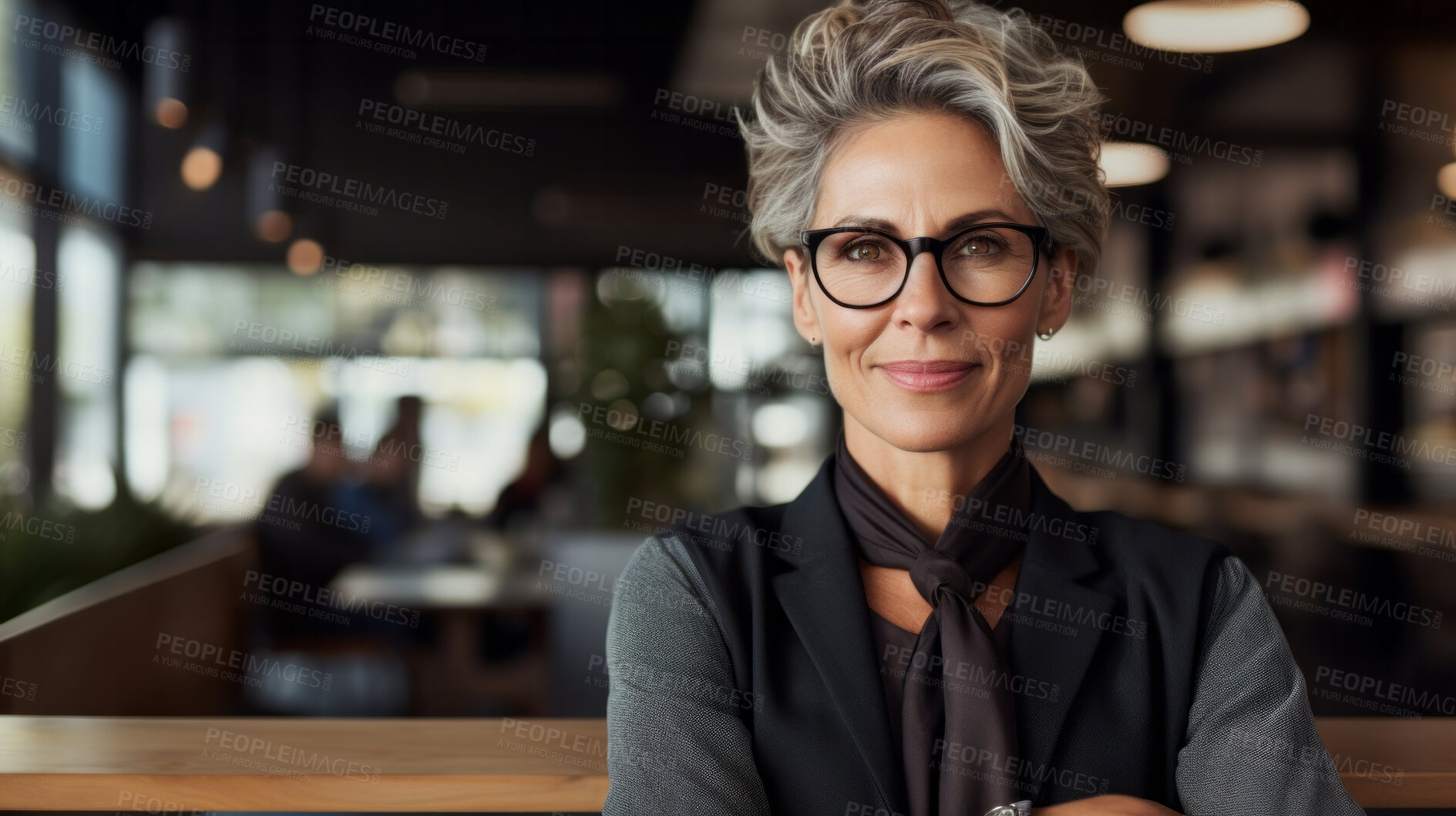 Buy stock photo Mature business woman looking with confidence. Executive or Investor portrait