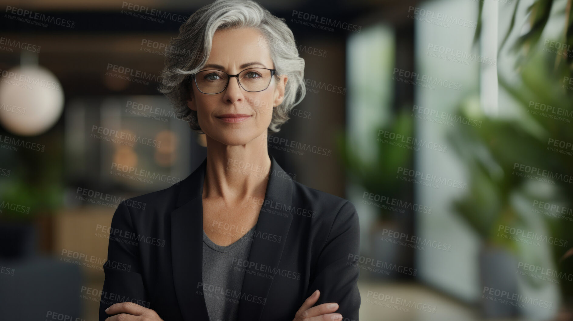 Buy stock photo Mature business woman looking with confidence. Executive or Investor portrait