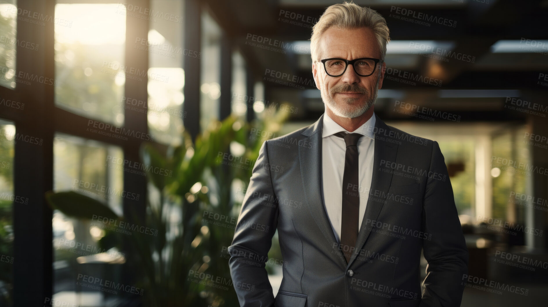 Buy stock photo Mature businessman looking with confidence. Executive or Investor portrait