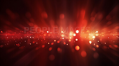 Red glitter glow particle bokeh background. Festive celebration wallpaper concept