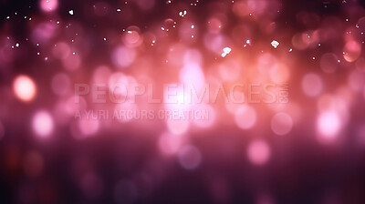 Pink glitter glow particle bokeh background. Festive celebration wallpaper concept