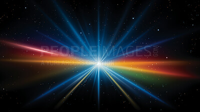 Buy stock photo Abstract flare colorful spectrum background light beams. Futuristic flashes