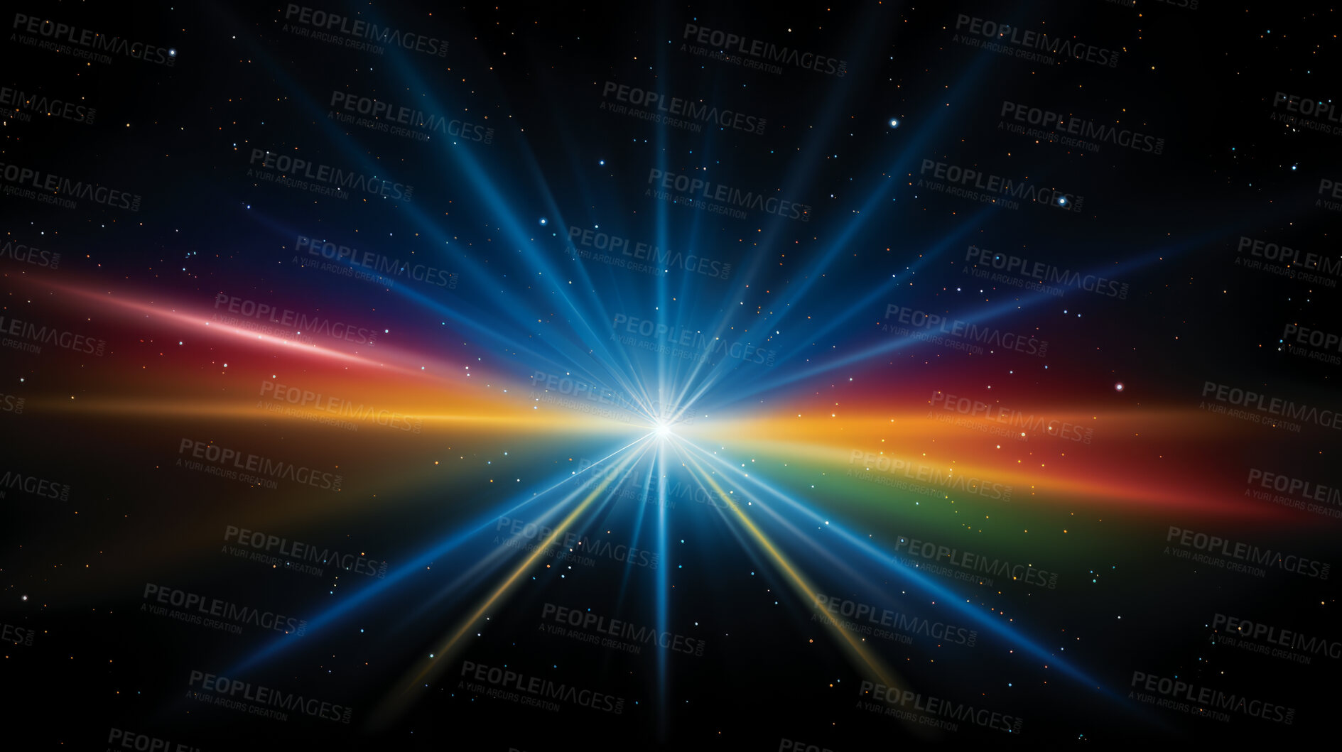 Buy stock photo Abstract flare colorful spectrum background light beams. Futuristic flashes