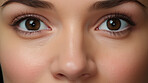 Close-up of eyes, pores or fine lines and wrinkles. Beauty treatment and skin health