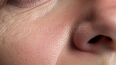 Close-up of pores or fine lines and wrinkles. Beauty treatment and skin health