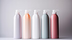 Plastic hand-wash or shampoo bottles. Blank empty colorful bottles for branding