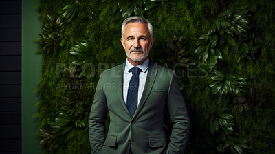 Buy stock photo Portrait of businessman, ceo, manager or designer for sustainable architecture
