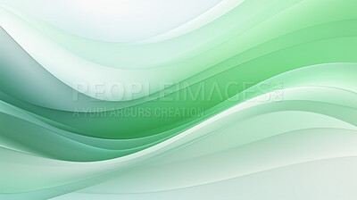 Buy stock photo Green abstract wave flow design element. Green energy background or wallpaper