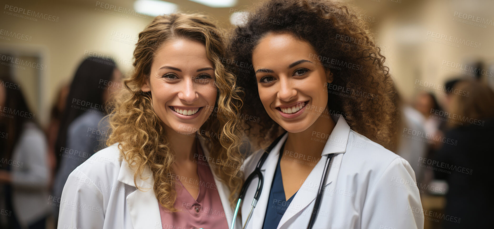 Buy stock photo Group of medical staff posing for photo. Group portrait. Medical staff concept.