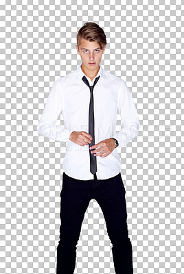 Buy stock photo Business man in shirt and portrait for professional event, fashion and style isolated on a transparent png background. Serious person, young worker or model with stylish clothes for career or job