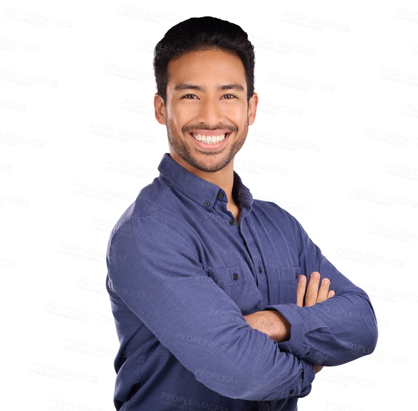 Buy stock photo Business man, consultant and portrait smile for confident worker, isolated on transparent png background. Asian person, positive and face for company pride as management career, corporate or happy