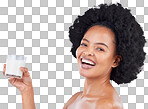 Woman, portrait and milk glass in studio for healthy diet, detox