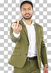 Business man, middle finger and portrait with angry, conflict an