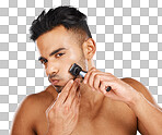 Man, beauty and shave for facial grooming in skincare for fresh