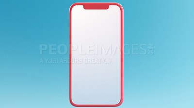 Smartphone with blank white screen for business marketing and advertising. Add your copy here.