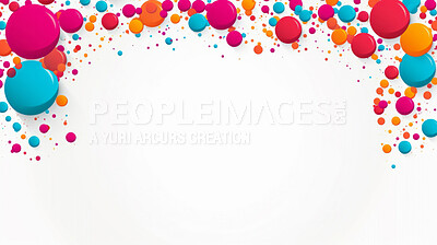 Buy stock photo Copyspace background with colorful dots. Communication notification message concept