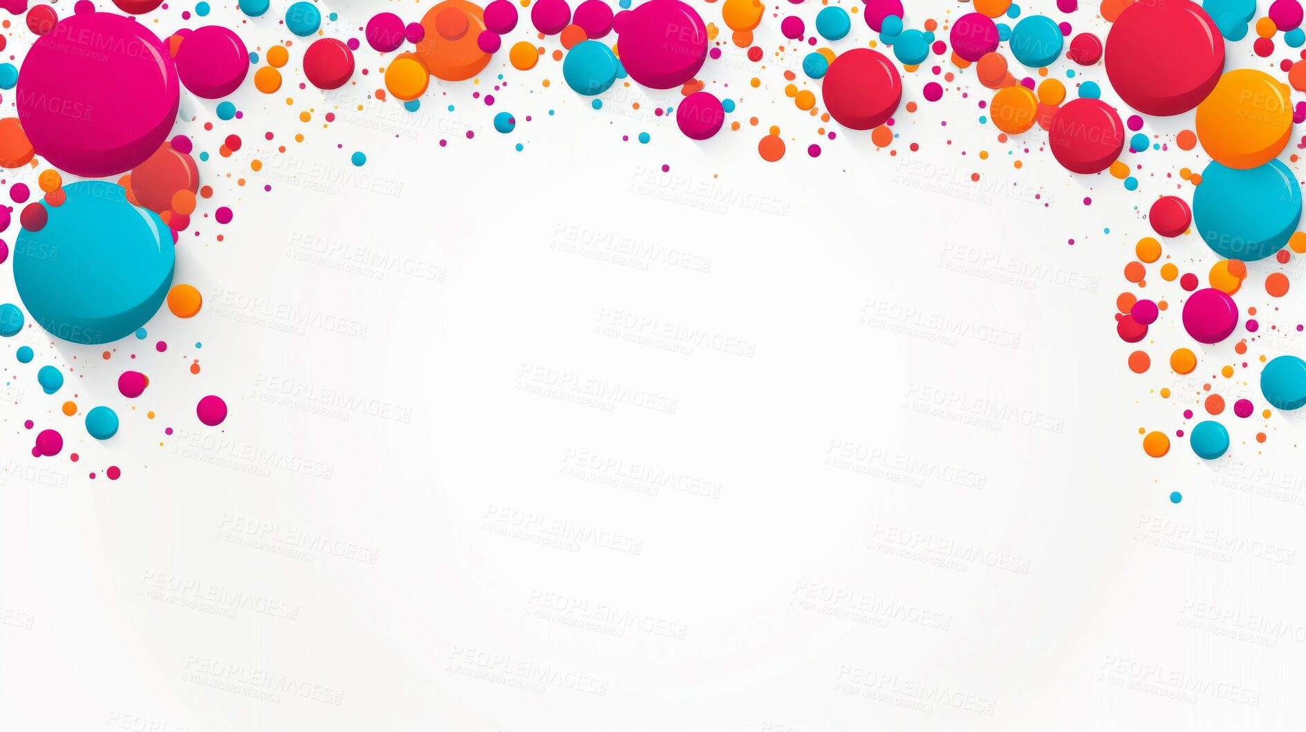 Buy stock photo Copyspace background with colorful dots. Communication notification message concept