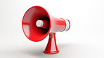 Red megaphone. Marketing, sales and promotion announcement. Business PR