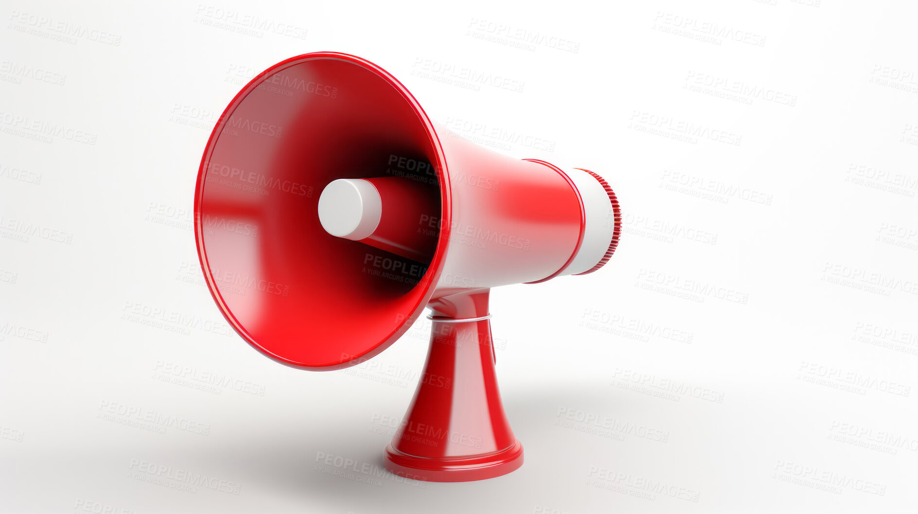 Buy stock photo Red megaphone. Marketing, sales and promotion announcement. Business PR