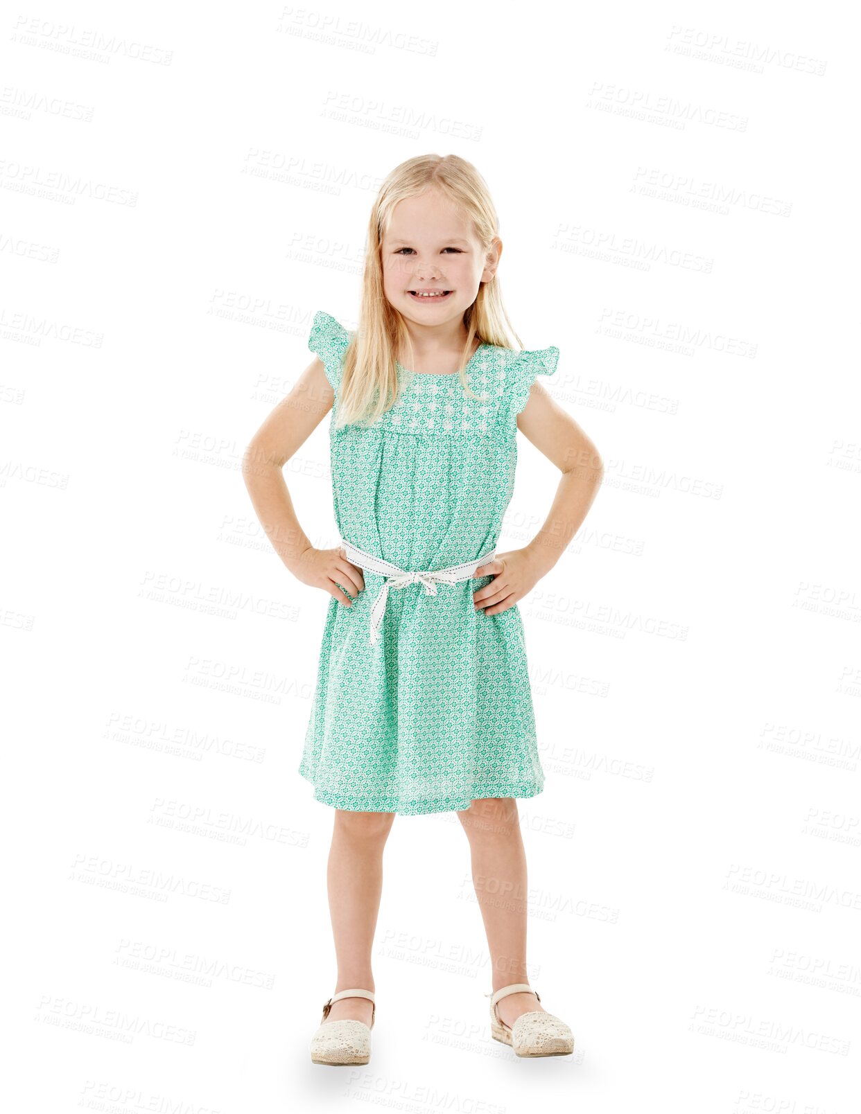 Buy stock photo Portrait, child and little girl in fashion, trendy and cool clothes on isolated, transparent and Australia png background. Smile, happy and confident female kid for youth, development or growth pride