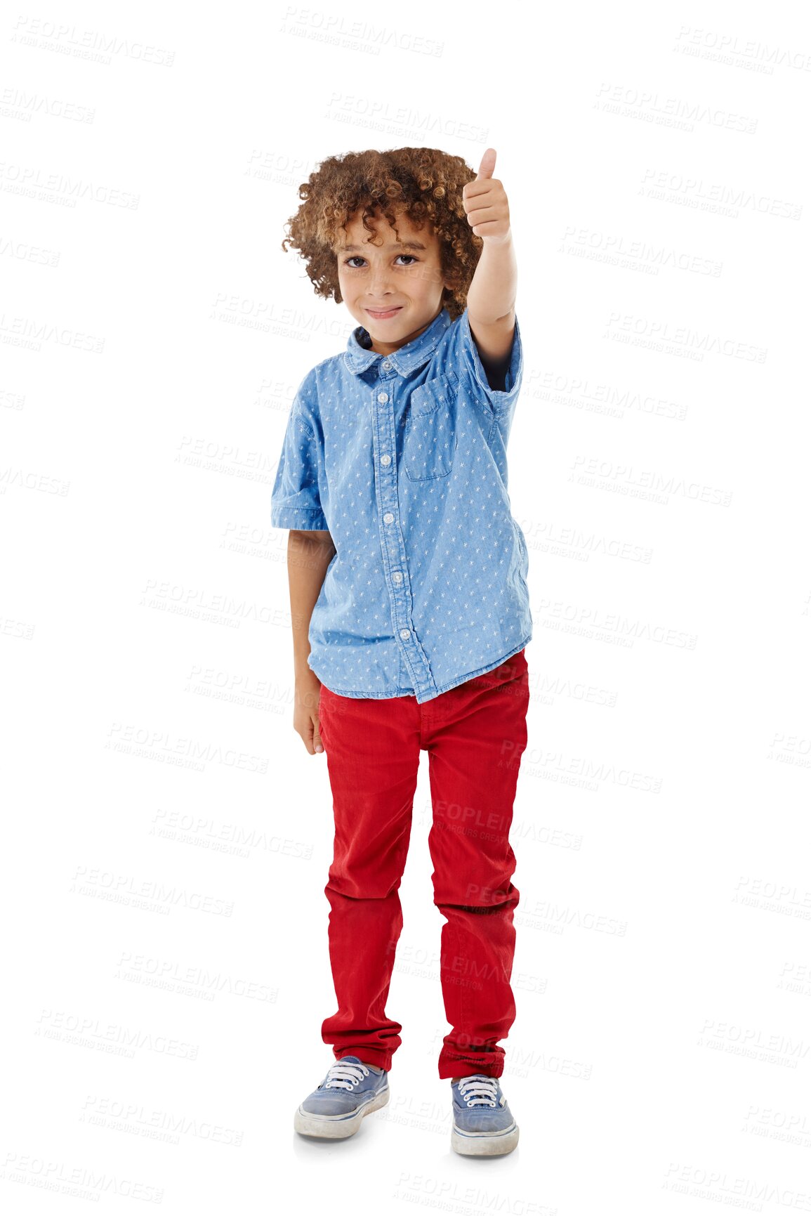 Buy stock photo Portrait, feedback and boy with thumbs up, kid and agreement isolated on a transparent background. Face, person and model with happiness, hand gesture and emoji with review, png and symbol with like