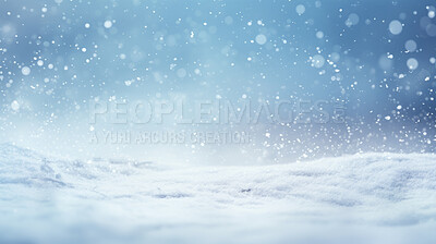 Snow and winter blurred background. Christmas bokeh background or wallpaper