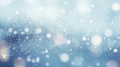 Snow and winter blurred background. Christmas bokeh background or wallpaper