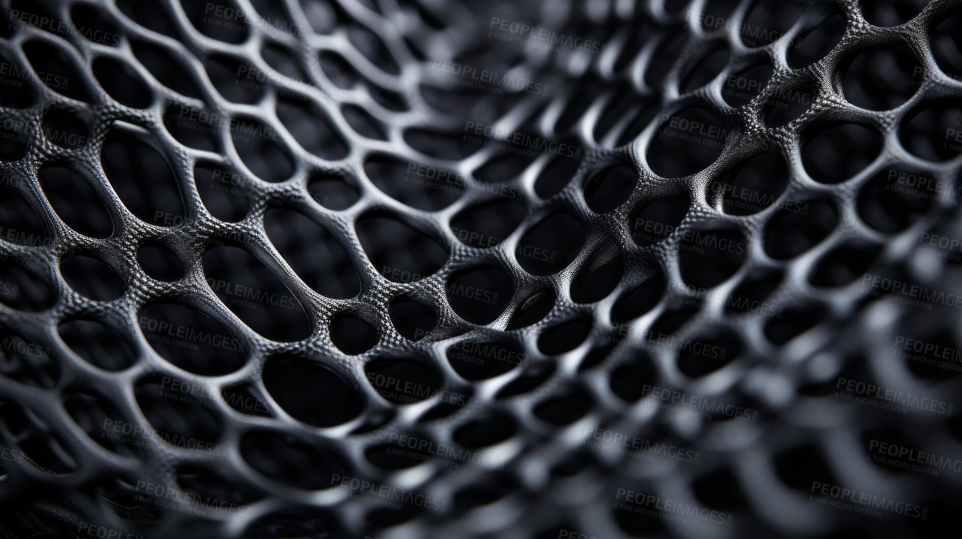 Buy stock photo Macro fabric or textile pattern on a black background. Detailed fabric pattern