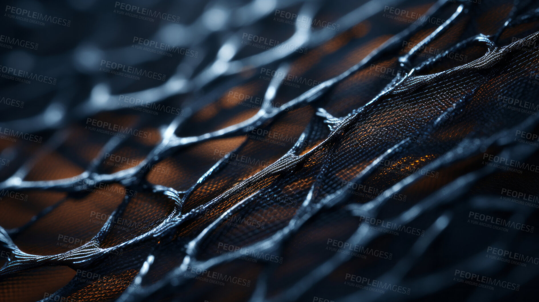 Buy stock photo Macro fabric or textile pattern on a black background. Detailed fabric pattern