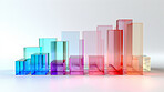 Abstract financial graph and info graphic. Data analysis in stock market. 3D design