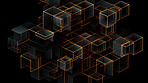 Squares wallpaper or isometric background. Futuristic illustration abstract 3d design