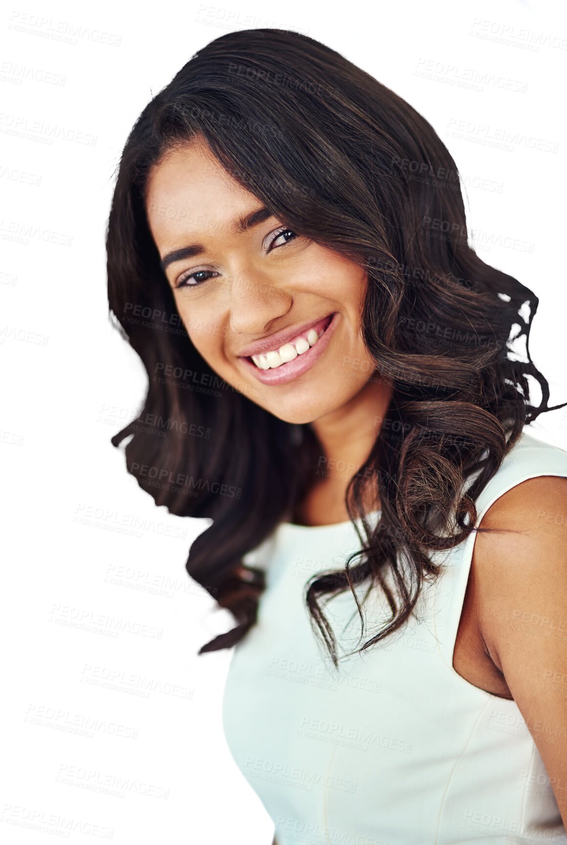 Buy stock photo Business, confidence and face of happy woman isolated on transparent png background with office portrait. Businesswoman, secretary or receptionist job with professional career, smile and work pride.