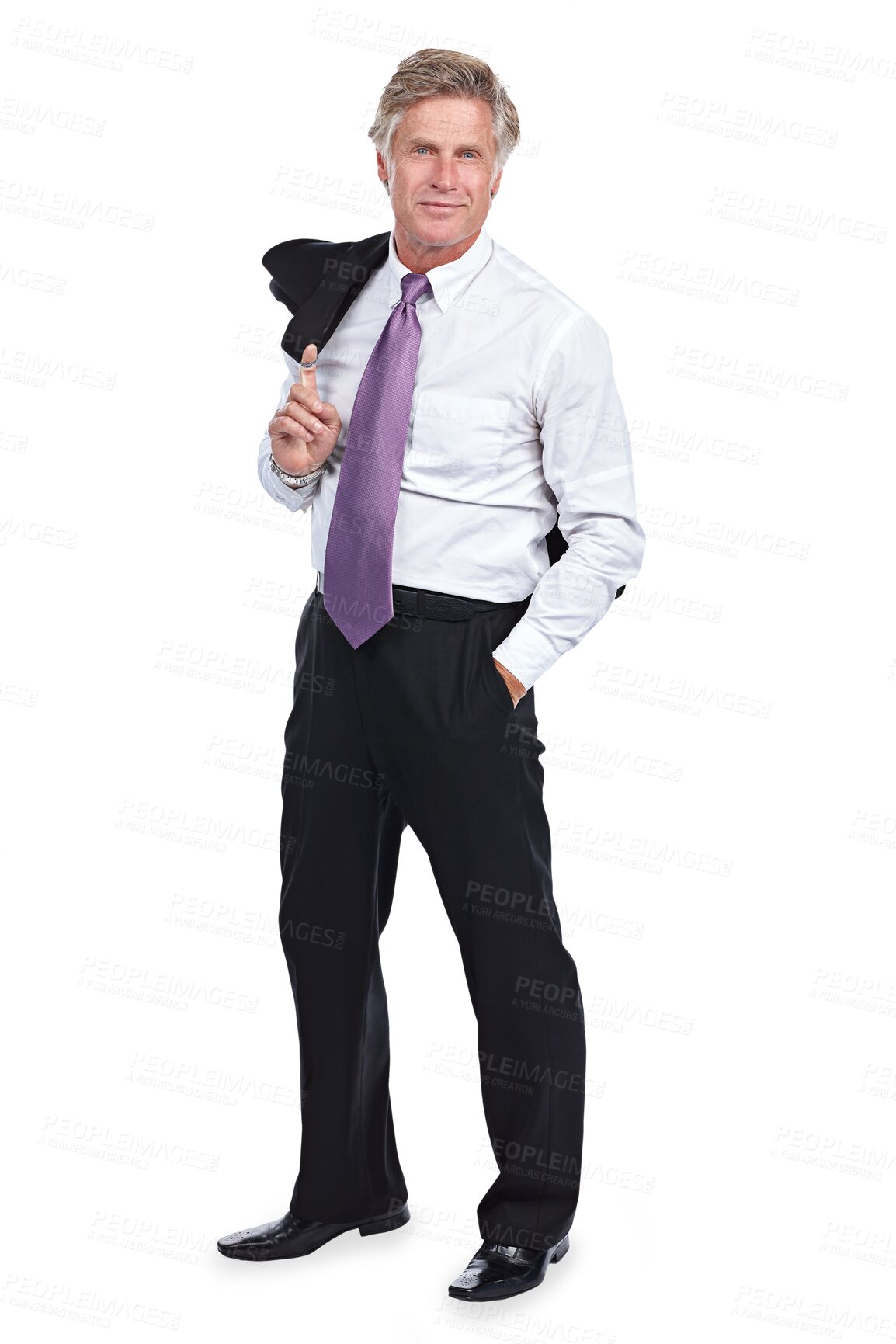 Buy stock photo Portrait, business man and confident ceo isolated on a transparent png background. Hand in pocket, mature and professional entrepreneur, corporate executive and financial consultant or boss in Canada