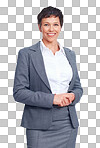 Mature female executive smiling