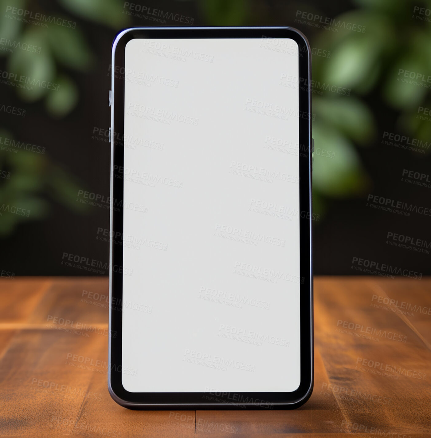 Buy stock photo Device, phone and tech with mockup screen for advertising or marketing against a studio background. Replica, mobile smartphone or app with mock up, copy space or display for brand advertisement