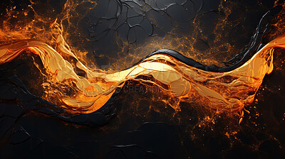 Buy stock photo Abstract lava currents, fiery heat waves. Dynamic flow, intense energy, and volcanic passion portrayed in a visually captivating depiction of abstract art.