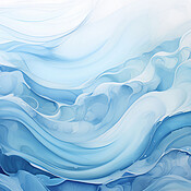 Rippling waves, dynamic flow, and aqua abstract art. Elegance, motion ...