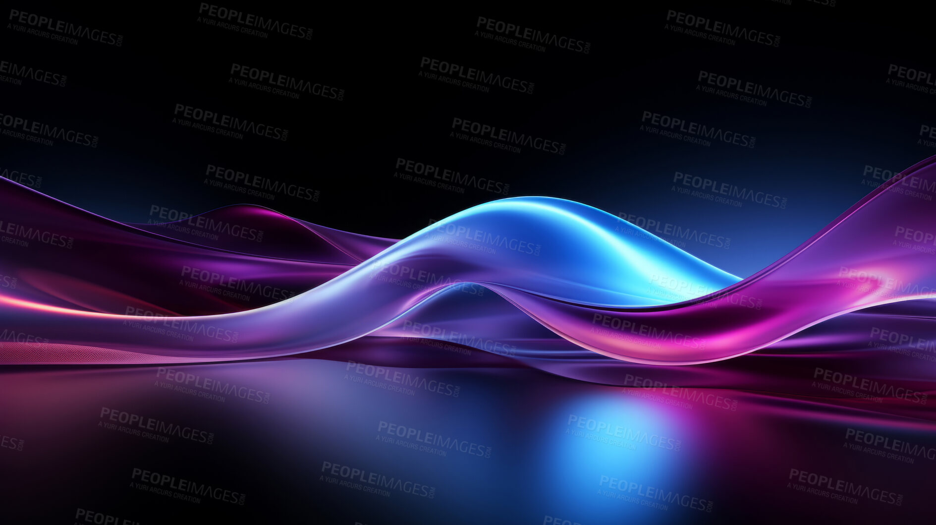 Buy stock photo Neon lines, vibrant concept and glowing art. Dynamic, futuristic and electrifying designs for graphic display, creating visually stunning and captivating wallpapers in mesmerizing style.