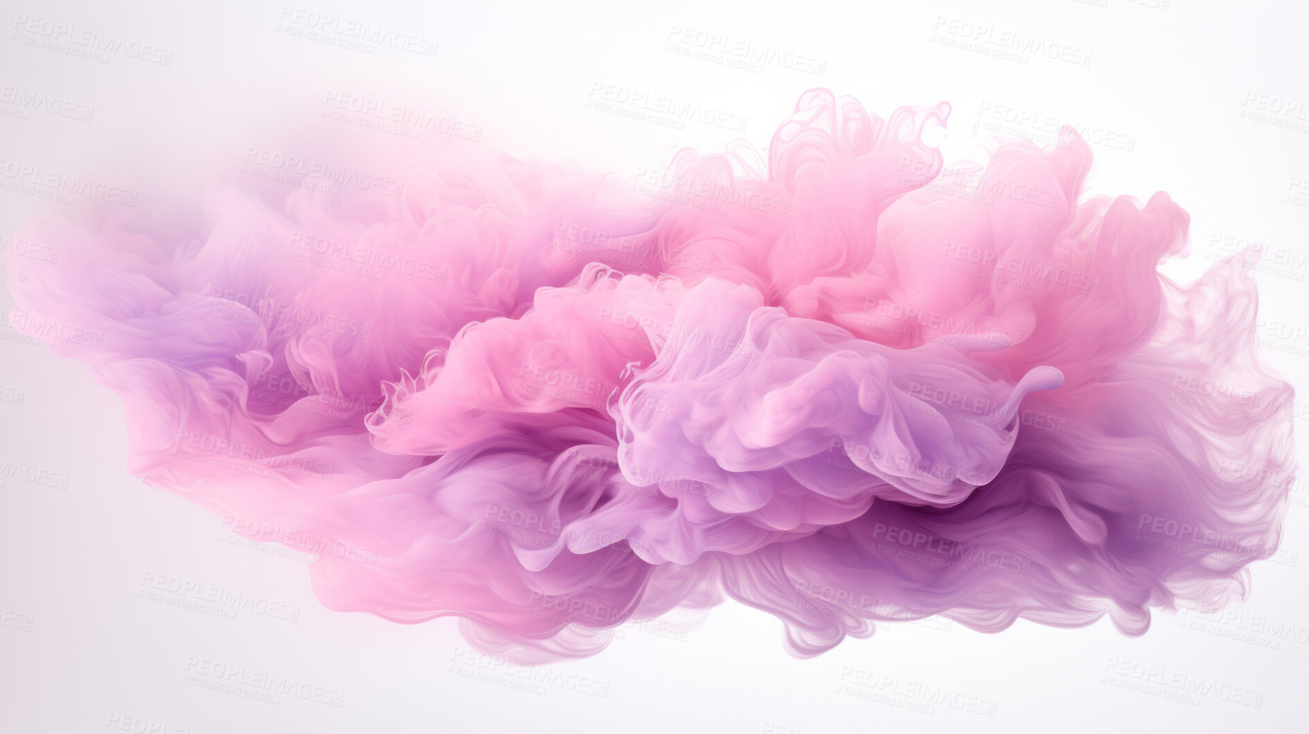 Buy stock photo Dreamy clouds, rainbow hues and artistic expression in abstract art. Colorful, whimsical and creative cloudscape for design, graphic display, and imaginative inspiration.