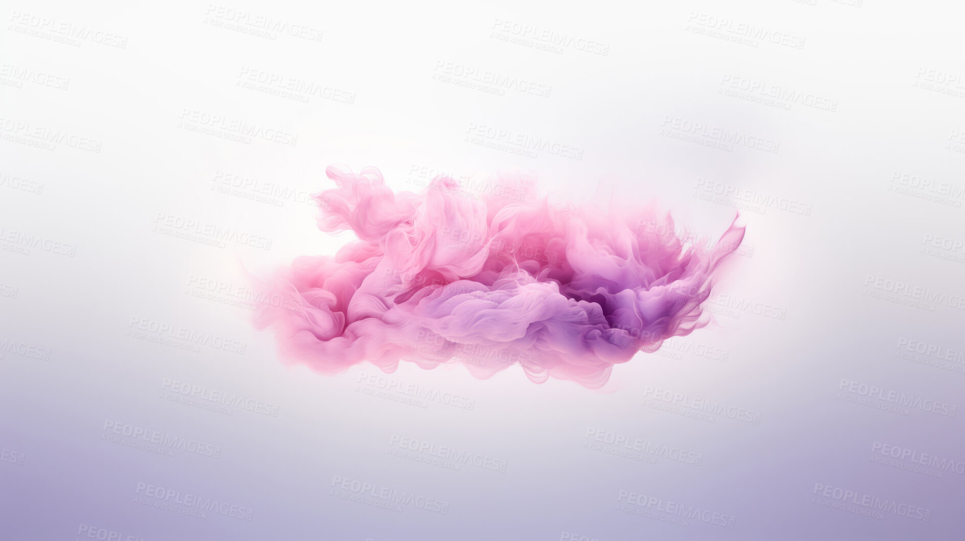 Buy stock photo Dreamy clouds, rainbow hues and artistic expression in abstract art. Colorful, whimsical and creative cloudscape for design, graphic display, and imaginative inspiration.