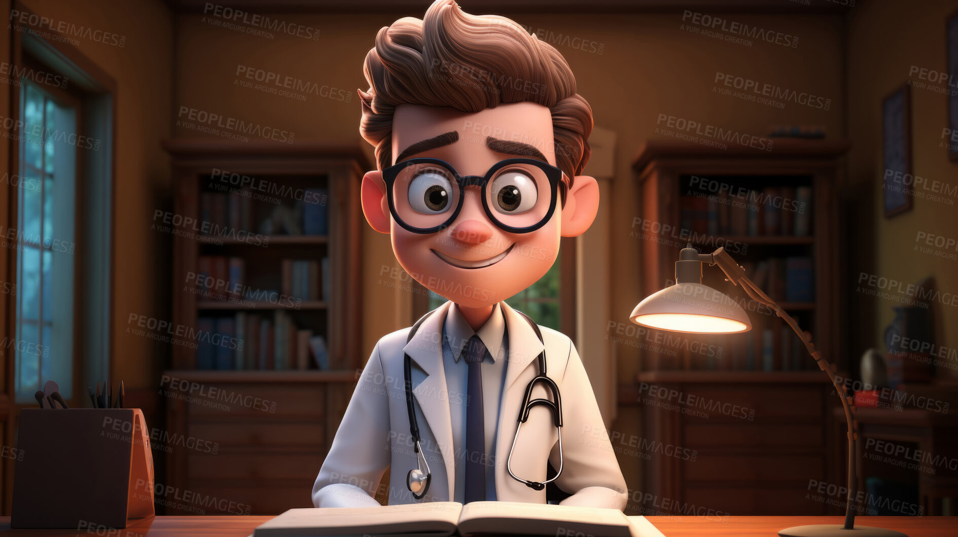 Buy stock photo 3D doctor, medical concept and modern healthcare. Professional, dynamic, and lifelike rendering for graphic display, design, and creative inspiration in innovative medical visuals.