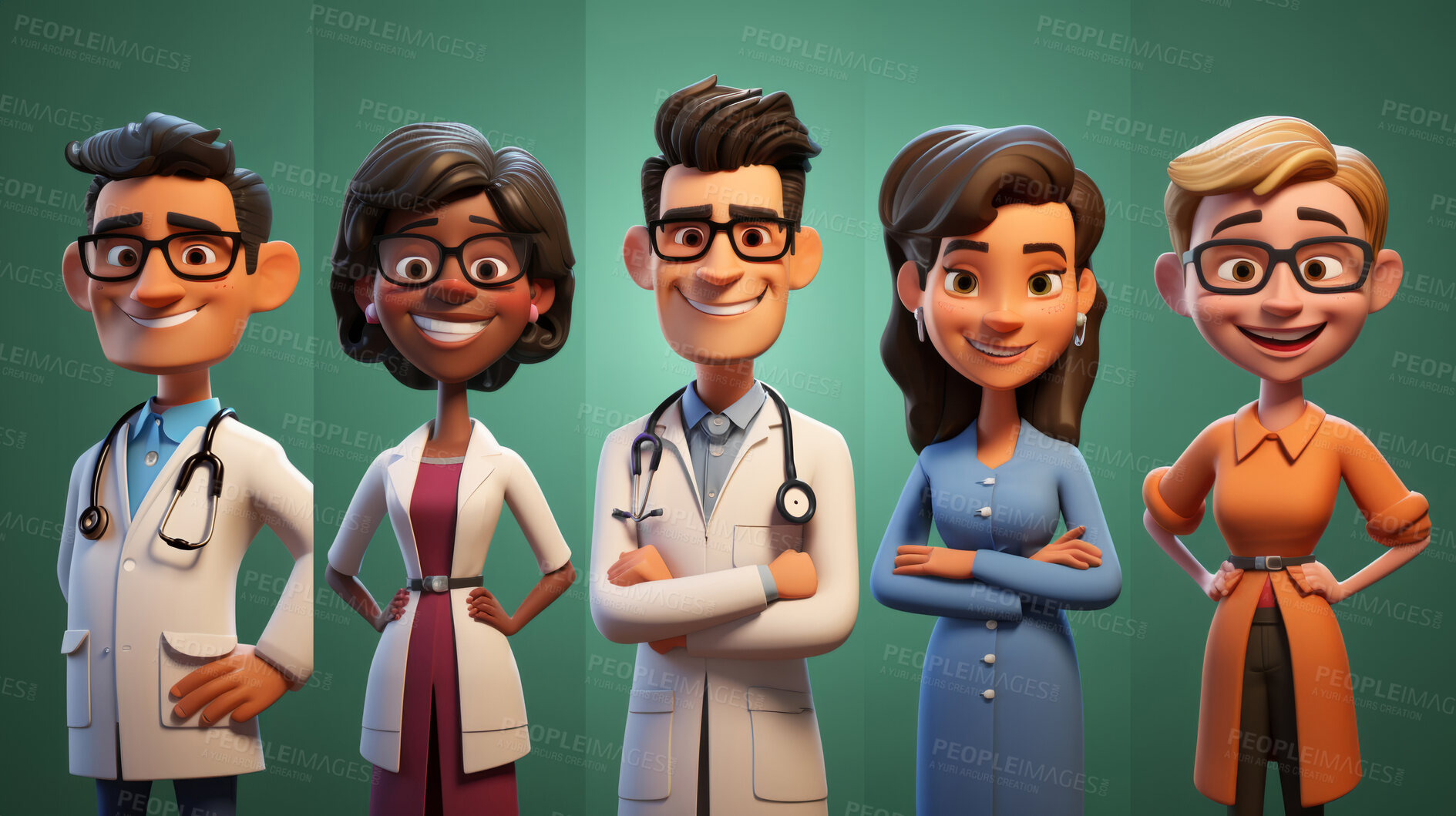 Buy stock photo 3D doctor, medical concept and modern healthcare. Professional, dynamic, and lifelike rendering for graphic display, design, and creative inspiration in innovative medical visuals.