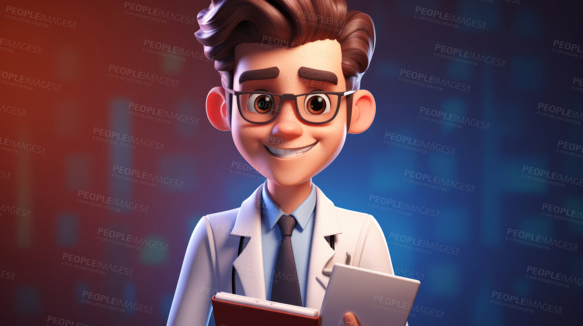 Buy stock photo 3D doctor, medical concept and modern healthcare. Professional, dynamic, and lifelike rendering for graphic display, design, and creative inspiration in innovative medical visuals.